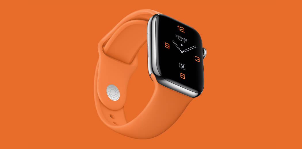 Apple Watch Series 5 Hermes оранжевый ремешок