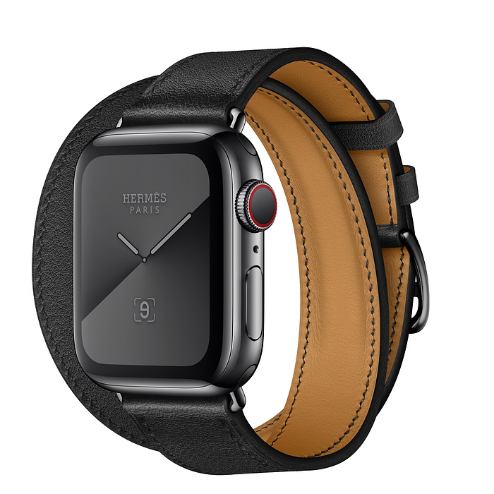 Apple Watch Hermes Series 5 40mm Space Black with Leather Double Tour